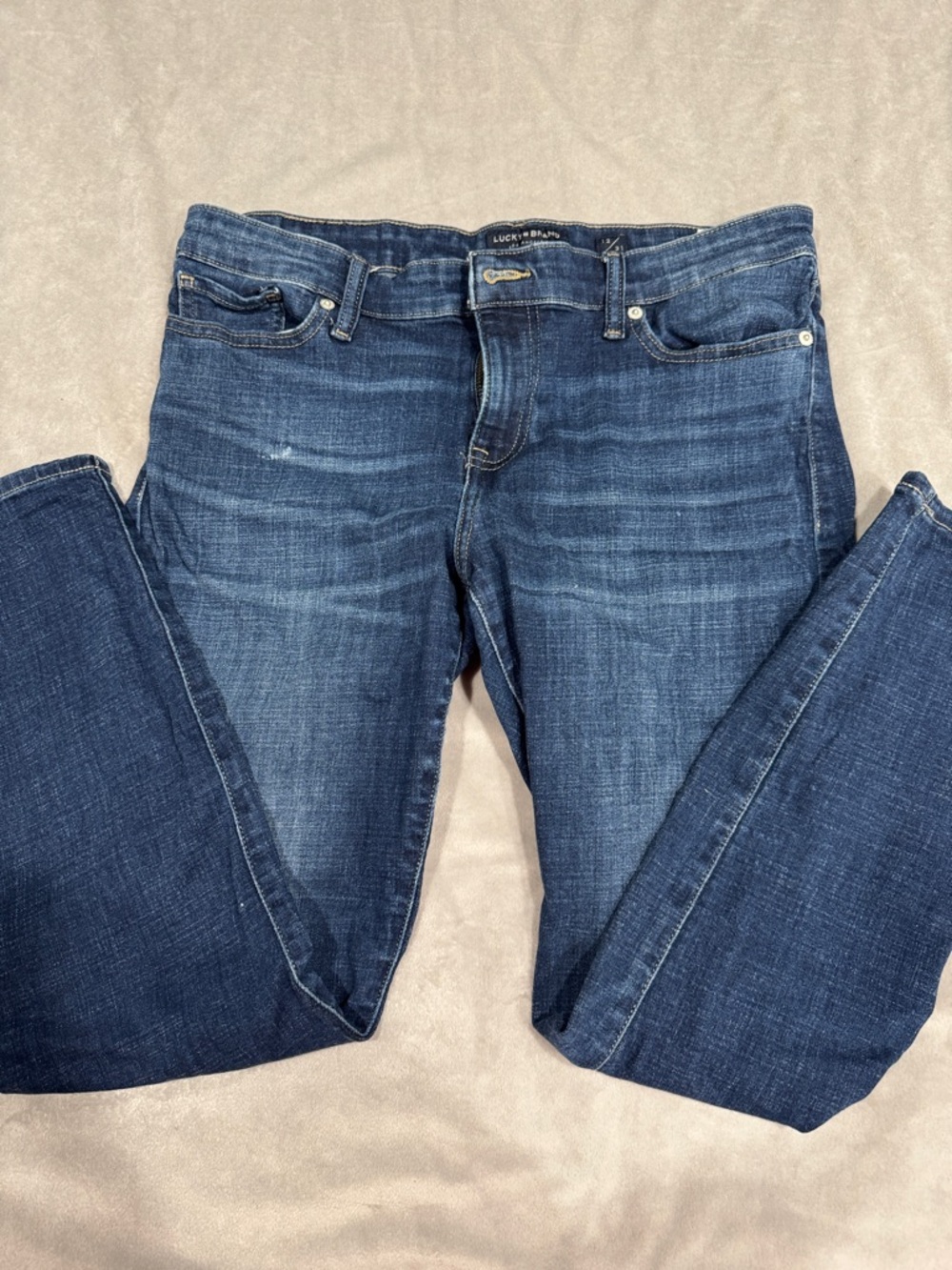 Lucky Brand Womens Low Rise Stella Medium Dark Blue Skinny Jeans